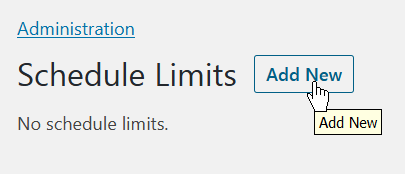 Add a new schedule limit
